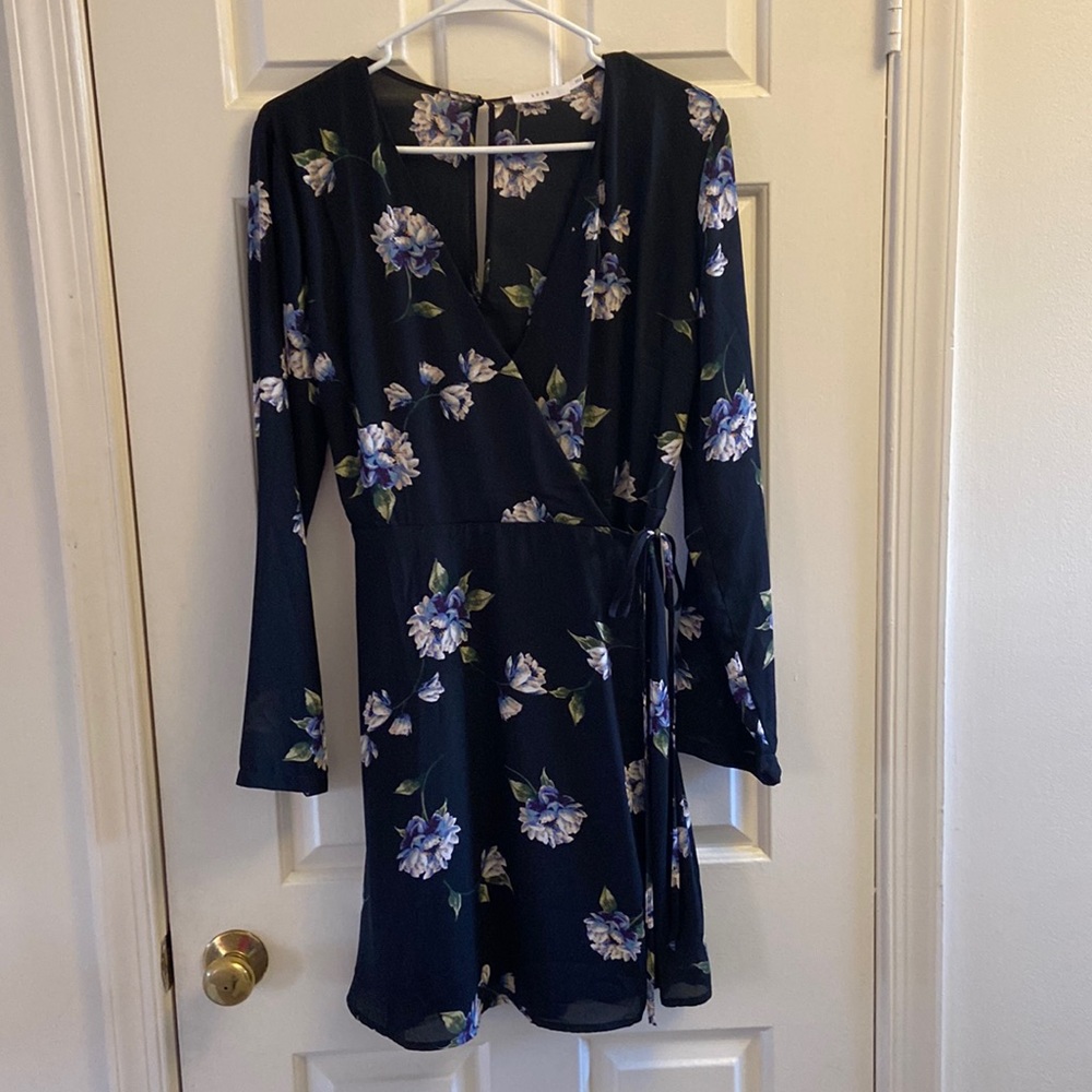 Like new, Lush wrap dress, only worn once, size large